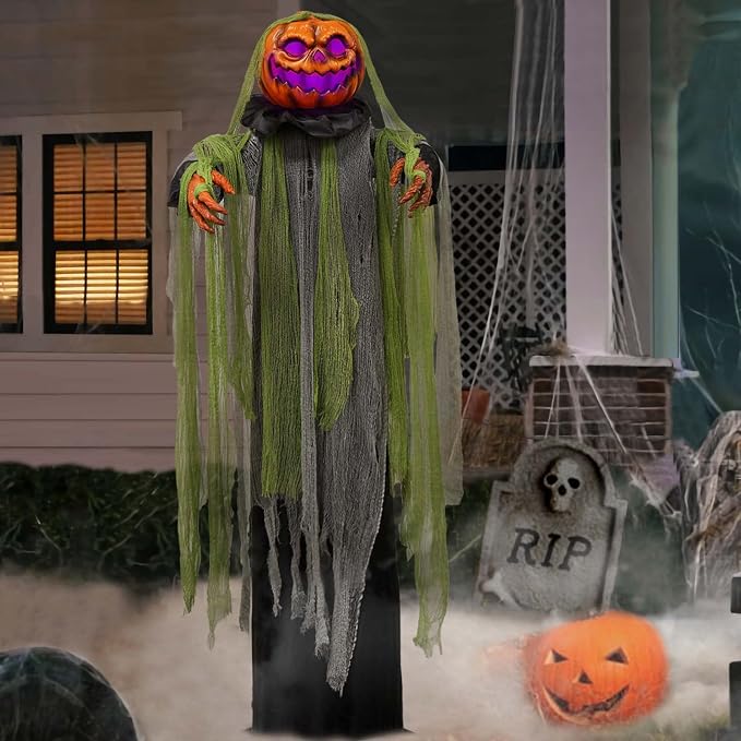 6 Ft Animated Halloween Root of Evil Prop, Halloween Decorations Outdoor | Spooky Sound & Touch Activated Motion Sensor Realistic Sound Effects Haunted House Halloween Party Decor