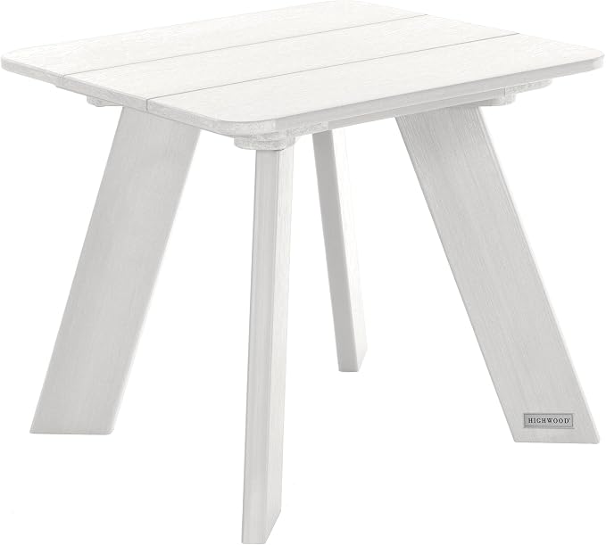highwood Italica Modern Adirondack Side Table, White