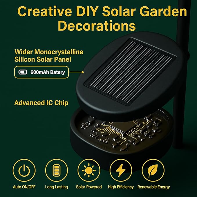 Garden Lights Solar Powered, 4 Pack Solar Garden Lights Outdoor Waterproof, Swaying Firefly Stake Lights, 32 LED Warm White for Pathway Patio Yard Decor