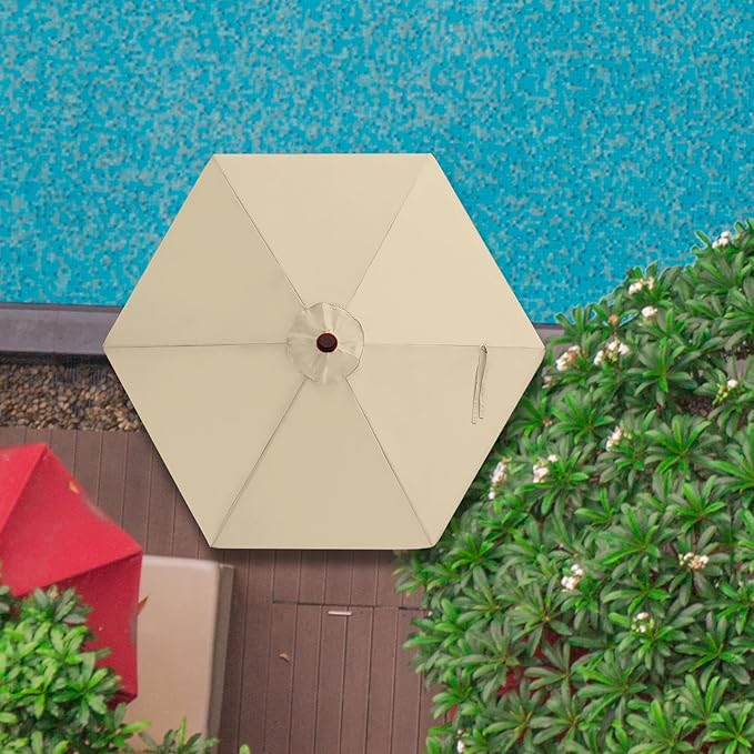 Patio Umbrella Replacement Canopy Only,Outdoor Table Market Yard Umbrella Top for Outdoor Umbrella Canopy
