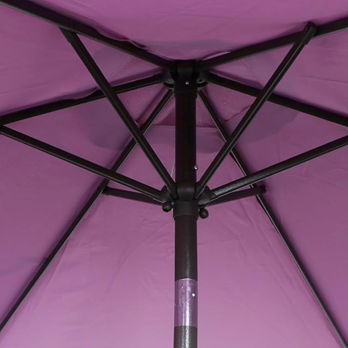 Blissun 7.5 ft Patio Umbrella, Yard Umbrella, Outdoor Market Umbrella with Push Button Tilt Crank, Lilac