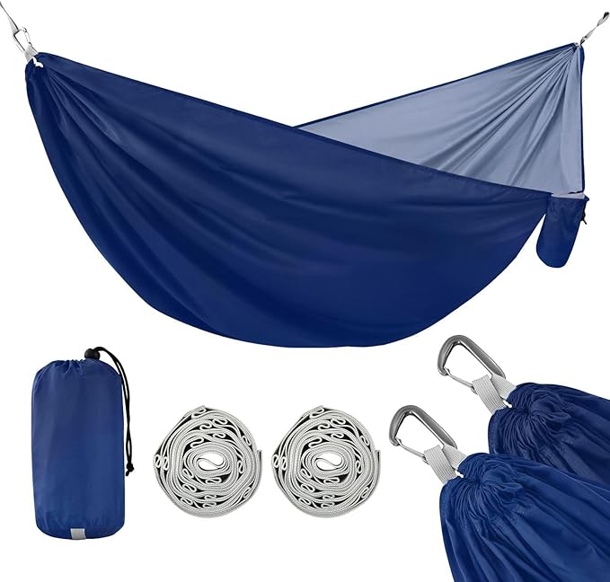 Blue Gradient 330lb Capacity Hammocks with Portabl Carry Bag Indoor Hammock for Camping & Hiking Essential Base para hamacas