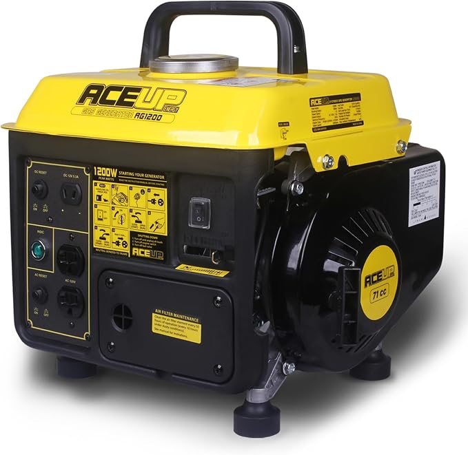 Aceup Energy 1,200W Gas Powered Generator, Small Portable Generator for Home Use Ultralight, EPA & CARB Compliant ideal for Father's Day