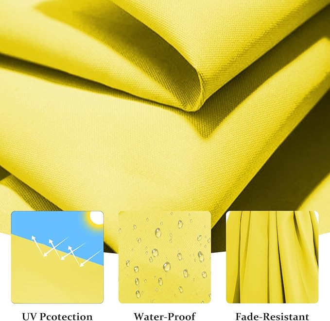10FT Patio Umbrella, Outdoor Offset Cantilever Umbrella with Sturdy 8 Ribs and Reinforced Base, Easy Tilt Adjustment for Backyard Pool Garden,Yellow
