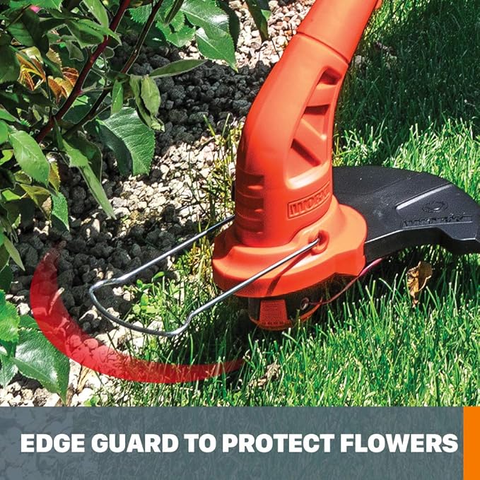 Worx String Trimmer Cordless & Edger 20V 10" - 12" Weed Trimmer PowerShare + WORX WA0047 4-Pack String Trimmer Replacement Line, Orange