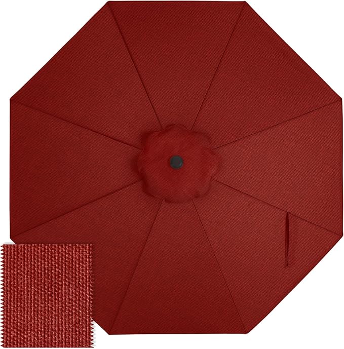ABCCANOPY OLEFIN® 5-Year Non Fading 9FT Patio Umbrella Replacement Canopy Only (Burgundy)