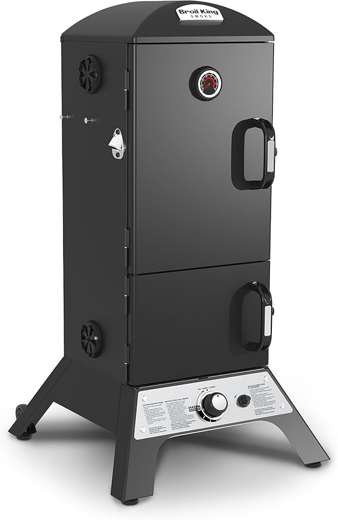 Broil King 923617 Vertical Natural Gas Cabinet Smoker, Black