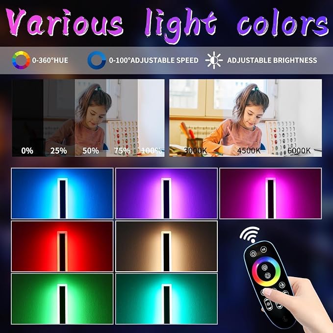 31.4inch Outdoor RGB Long Wall Light, 10 Colour Variations Dimmable Modern LED Wall Sconce, IP65 Waterproof 3000K-6000K Simple Acrylic Exterior Lighting Fixture for Garage, Front Door, Porch, Patio