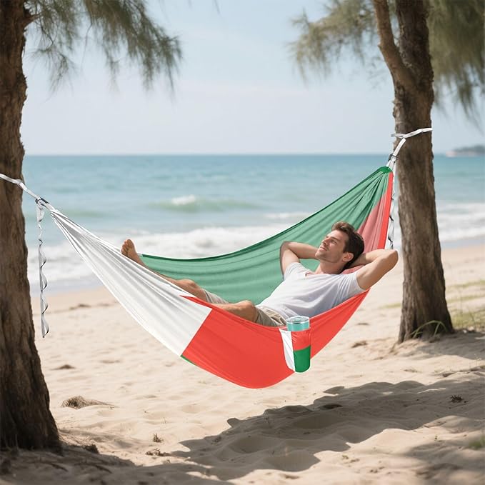 National Flag of Madagascar Hammocks with Portabl Carry Bag Backyard Hammock for Indoor Outdoor Patio