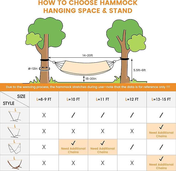 Lazy Daze Hammocks Extra Large Double Hammock, Portable Camping Hammock with Travel Bag & Tree Straps for Outdoor, Camping, Backyard, Patio, 550lbs Capacity, Blue
