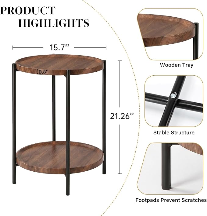 danpinera 2-Tier End Table