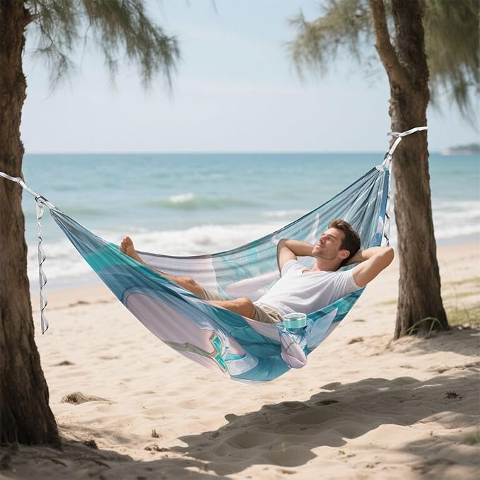Anime Fairy Outdoor Hammock with Hanging Rope Rope Hammock for Indoor Outdoor Patio
