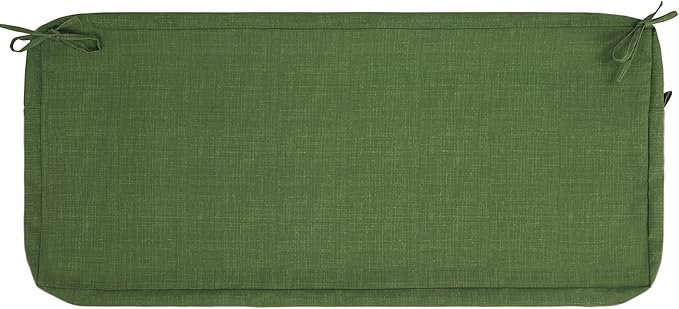 FUNHOME Outdoor Bench Cushion Covers,48" x 18" x 3", No Insert! Patio Cushion Covers for Outdoor Furniture,Water Resistant Covers 1 Pack, Moss Green(Covers ONLY)