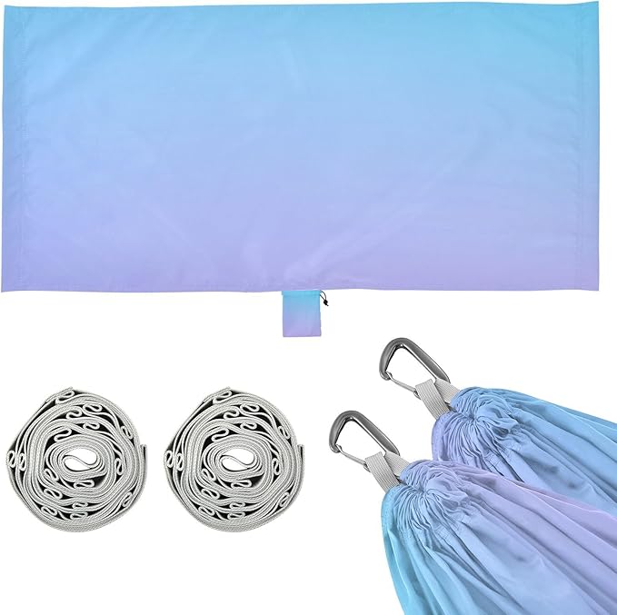 Blue-Purple Gradient 330lb Capacity Outdoor Hammock with Hanging Rope Indoor Hammock for Indoor Outdoor Patio Base para hamacas