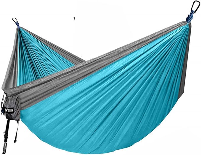 NOBRIM Hammock Camping Portable Hammocks Nylon Hammock with Tree Straps Two Carabiners Double Person Hammock Outdoor for Travel Patio