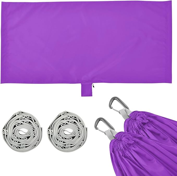 Deep Purple Solid Color 330lb Capacity Camping Hammock Hanging Hammock for Patio Backyard Lounge Base hamaca de Algodon para Jardin