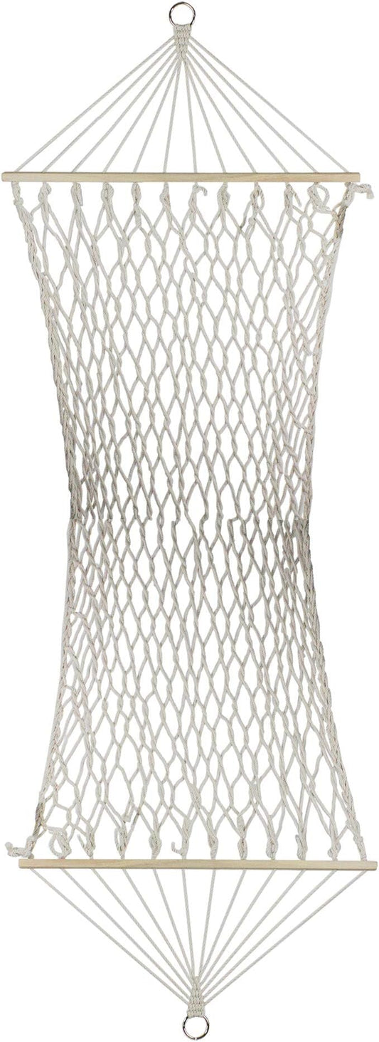 Northlight 32816579 31" x 78" Tan Netting Lattice Pattern Hammock with Wooden Bars, Brown