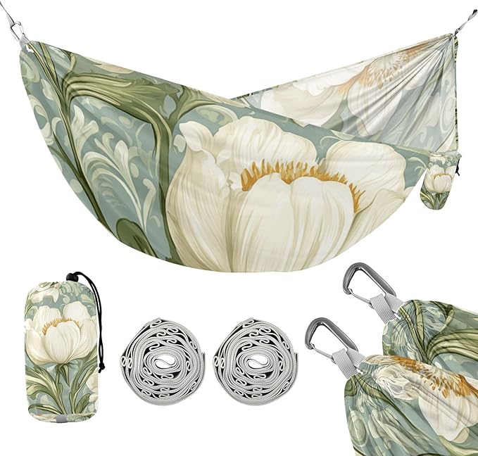 Vintage Flowers Pattern 330lb Capacity Outdoor Hammocks with Hanging Rope Rope Hammock for Outside Beach Patio Garden soporte para hamacas para adultos