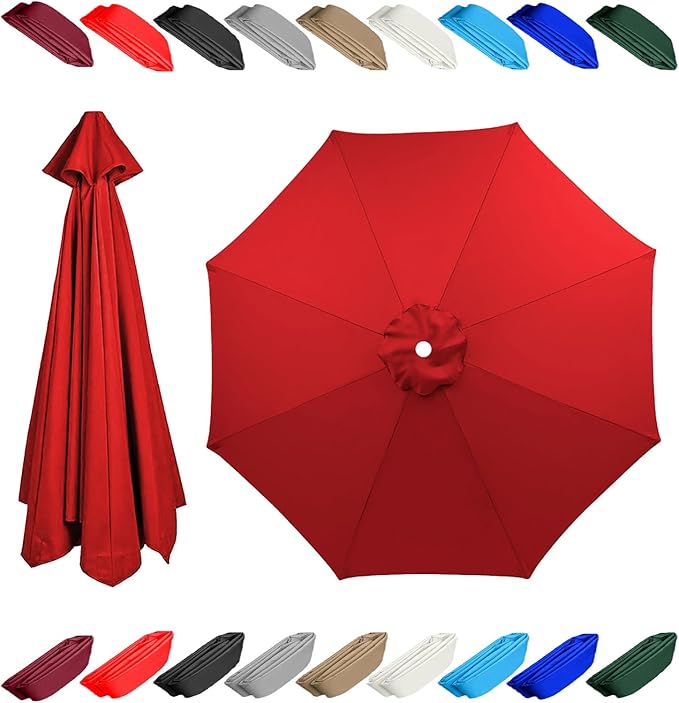 11.5ft 13 ft 8 rib umbrella replacement canopy patio umbrella fabric replacement Outdoor Umbrella Polyester Top