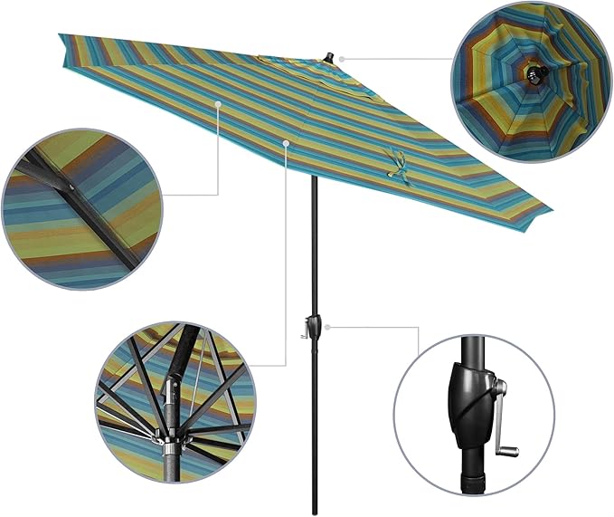 California Umbrella 9' Rd Aluminum Patio Umbrella
