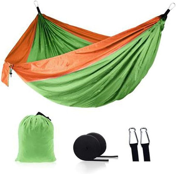 Ultralight Outdoor Camping Nylon Hammock Sleeping Swing Tree Bed Garden Backyard Furniture Hanging Double Hammock Chair Hanging Cushion 8