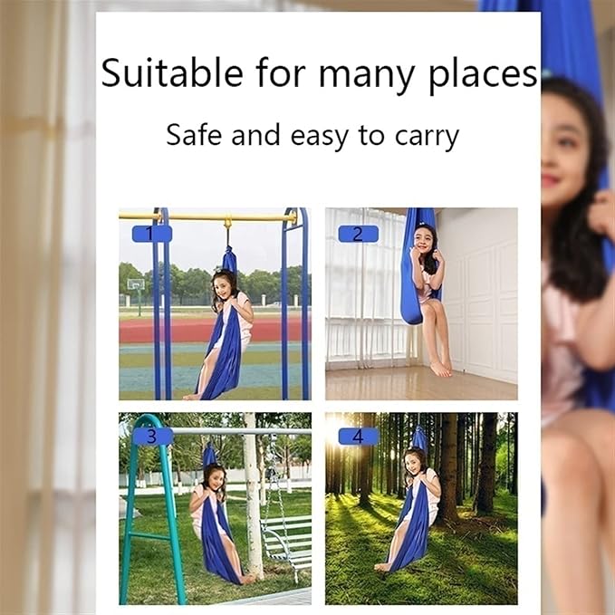 Sensory Hammock Swing Chair for Adults/Kids with Hardware Adjustable Snuggle Hammock Has Calming Effect On Child with Special Needs (Color : Orange, Size : 100x280cm/39x110in)