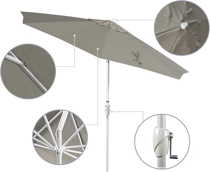 California Umbrella 9' Rd Aluminum Patio Umbrella