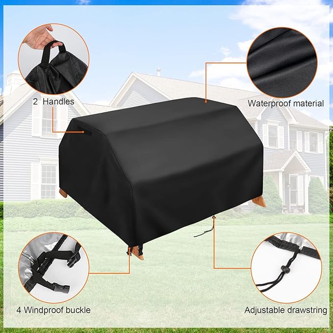 Kasla Kids Picnic Table Cover, Heavy Duty Waterproof, Fits Wooden Sand & Water Table, Sensory Table for Backyard, Patio, Lawn (39"W×35"D×23"H)