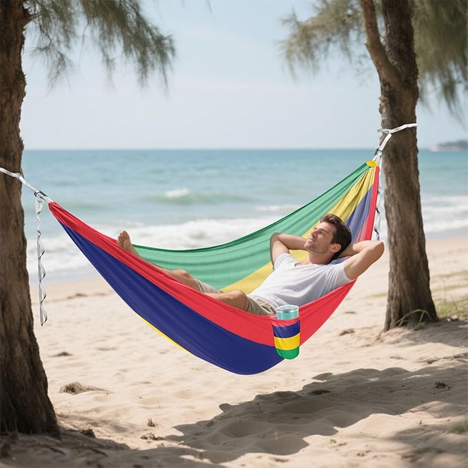 National Flag of Mauritius Hammocks with Portabl Carry Bag Backyard Hammock for Indoor Outdoor Patio