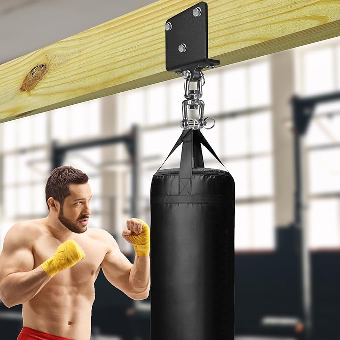 BeneLabel Heavy Duty Swing Hangers & Punching Bag Hanger - 1500 LB Capacity, 360° Rotation, Stainless Steel - Ideal for Hammocks, Yoga Swings, Boxing Bags