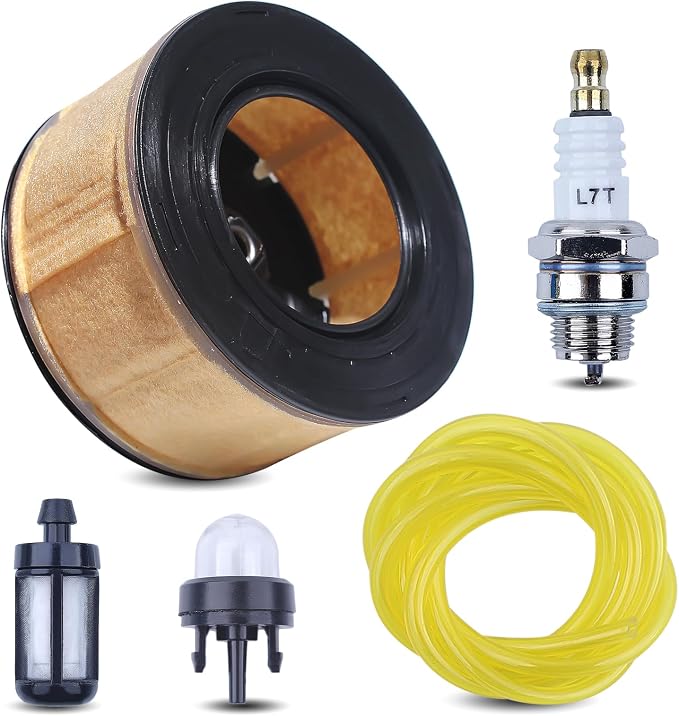 Air Filter Tune Up Kit for Stihl MS261 MS271 MS291 MS311 Chainsaw, Adefol Air Filter + Spark Plug + Fuel Filter + Fuel Line + Bar Nut Replacement Parts Replace 1141 120 1600