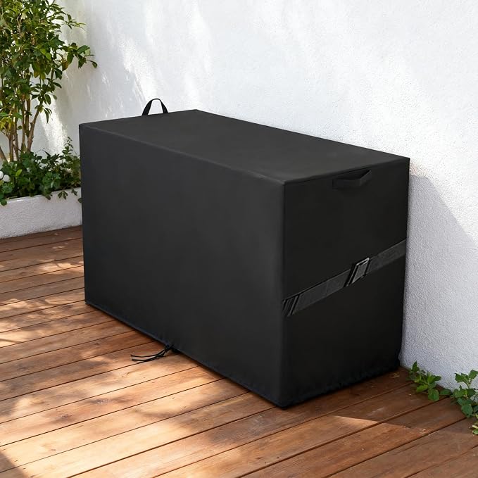 Outdoor Storage Box Cover，Waterproof Resin Storage Bin Cover Deck Box Covers-25.6"L x 20.5"W x 18.9"H