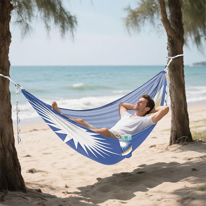 National Flag of The Islands Hammocks with Portabl Carry Bag Backyard Hammock for Indoor Outdoor Patio