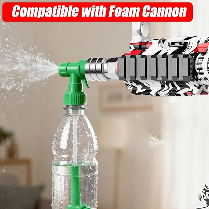 MP5S Pressure Washer Gun with Swivel - 3000 PSI High Pressure Spray Gun with 3/8" Quick Connect Plug Inlet, Foam Cannon Compatible Power Washer Handle for Car, Home & Outdoor Cleaning (Red)