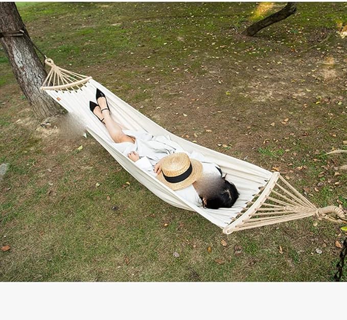 MaGiLL Outdoor Hammock Anti-Rollover Single Canvas Hammock Outdoor Camping Swing Adult Portable Hanging Chair (Color : 3-Pack, Size : Light Grey)