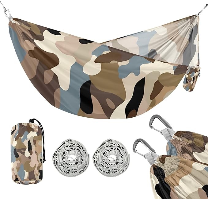 Camouflage Retro 330lb Capacity Outdoor Hammock with Hanging Rope Fabric Hammock for Outside Beach Patio Garden capas para la Lluvia