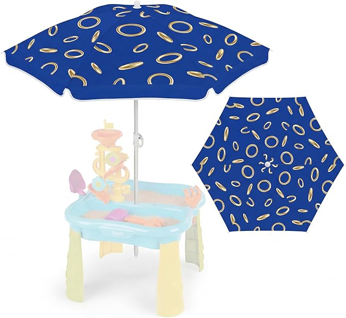 Dansydaisy Beach Umbrella for Water Table, Picnic Table Shade, 47 Inch Replacement Portable Outdoor Umbrella, UV Protection for Sand Play Camping Patio Garden, Tables Not Included