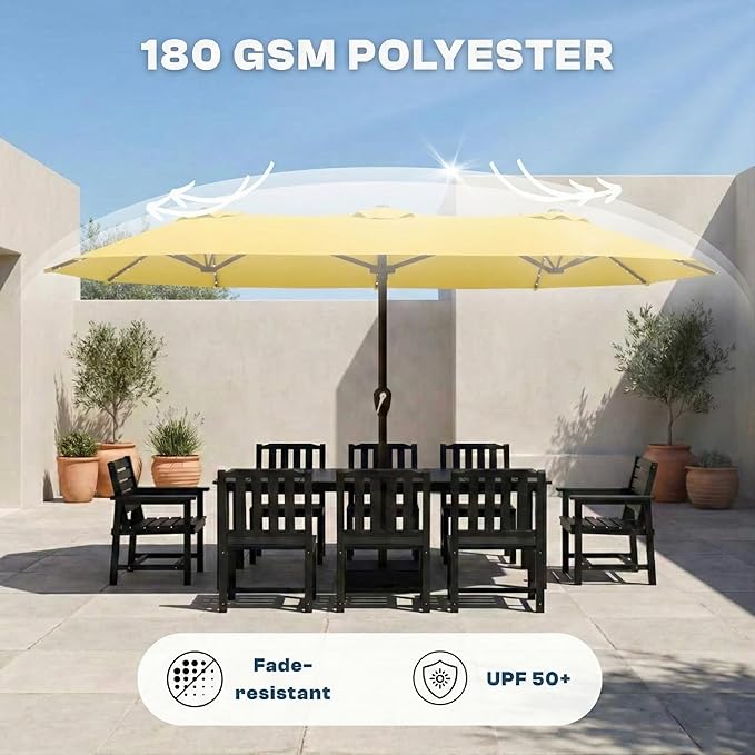 15FT Large Patio Umbrella with Base Included