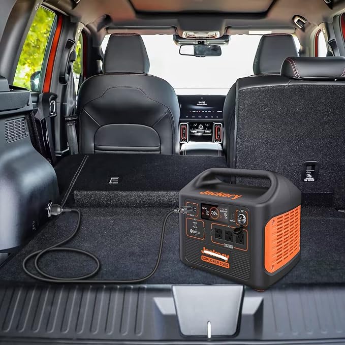 DC8020 Car Charger Cable for Jackery Explorer 1000 1500 2000 V2 Pro Ultra Plus Series and Jackery HomePower 3000 3600 Plus Portable Power Station Solar Generators 12V/24V DC Power Cord Adapter