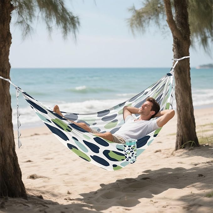 Hammocks for Outside Leopard Print Camping Hammock Portable Hammocks with Tree Straps and Carry Bag Camping Accessories for Hiking Beach Outdoor