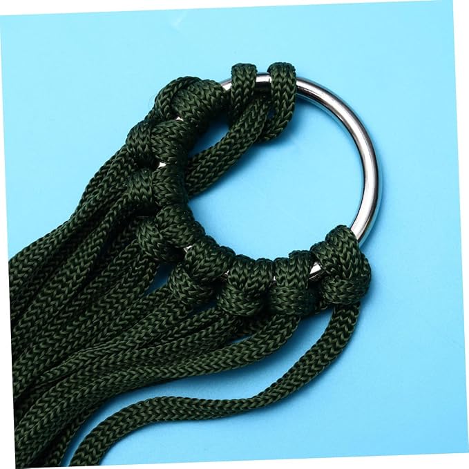 Sosoport Camping Net Hammock 200x120cm Portable Sleeping Net Bed Rope Hammock Nylon Mesh for Outdoor Activities