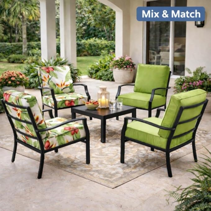 BrylaneHome Bh Outdoor Performance 2-Section Deep Seating Cushion - Poppy Blue