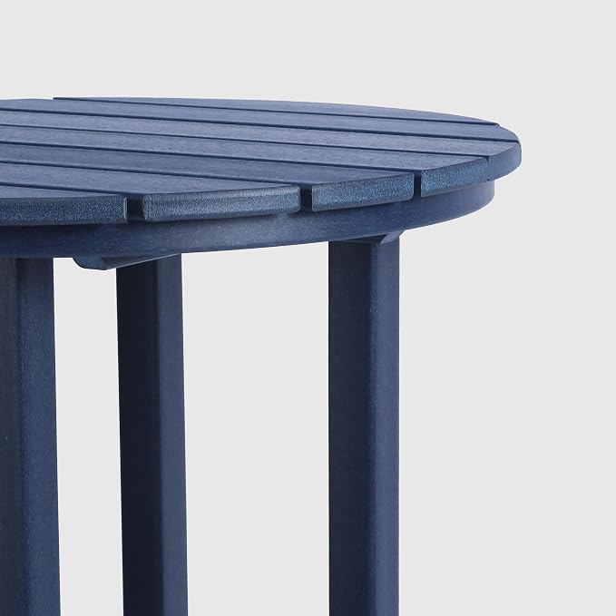 WestinTrends Malibu 37" Counter Height Round Outdoor Patio Bistro Bar Table, Navy Blue