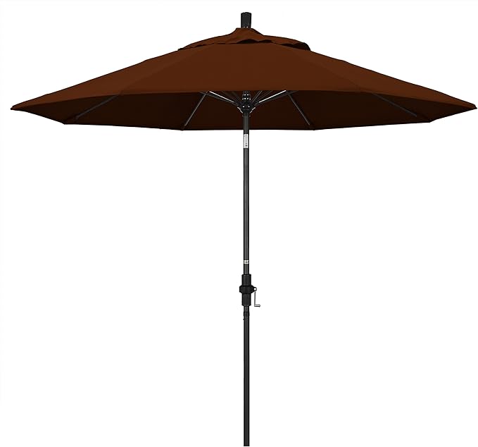 California Umbrella 9' Round Aluminum Pole Fiberglass Rib Market Umbrella