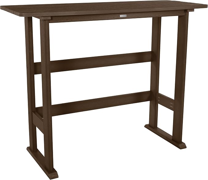 highwood AD-TBL-KS3-ACE Lehigh Bar Height Balcony Table, Weathered Acorn