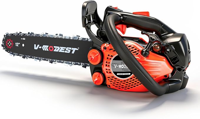 Top Handle Chainsaw, Gas Chainsaw 12 inch, 25cc 2-Stroke Climbing Saw, Gas Powered Small Chain Saw Lightweight 5.5 lbs for Tree Work, Wood Cutting & Pruning, Easy Control