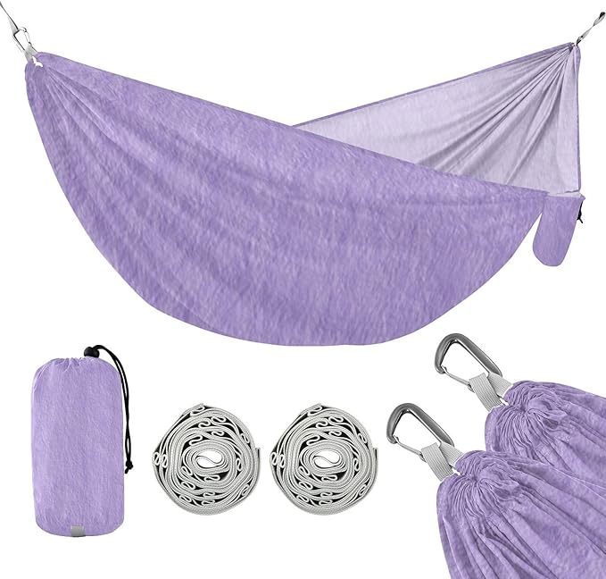Purple Solid Color 330lb Capacity Outdoor Hammocks with Hanging Rope Cloth Hammock for Outside Patio Garden accesorios para campamento