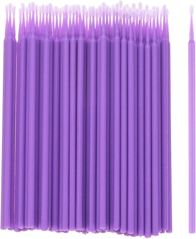 M METERXITY 100-Pack Pollinator Brush, 0.06inch/1.5mm Plastic Vegetable Pollinator Pen Manual Pollination Tool for Gardening/Greenhouse/Hydroponic Plants/Flower [Light Purple]
