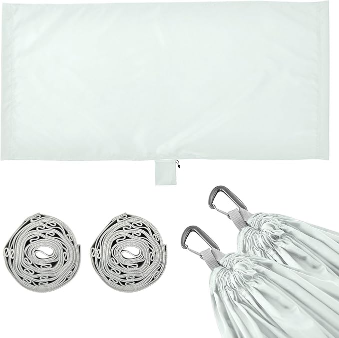 Cream White Solid Color 330lb Capacity Camping Hammocks with Portabl Carry Bag Tree Hammock for Patio Backyard Lounge Base hamacas para Patio