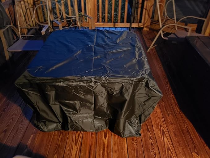 Outdoor Coffee Table Cover,48"(L) x 24"(W) x 28"(H),Outdoor Lawn Waterproof Garden Furniture Cover,Durable Windproof, Fits Rectangle Patio Table